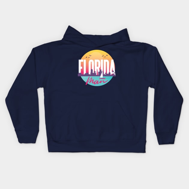 Florida Man Kids Hoodie by TomCage